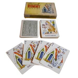 Whitman Animal Rummy Card Game 2998 Complete No Instructions Vintage #2